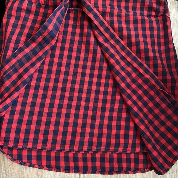 Zara Trafaluc Plaid Flannel Button Down Shirt Dress with Built-in Skirt Small - Picture 4 of 8